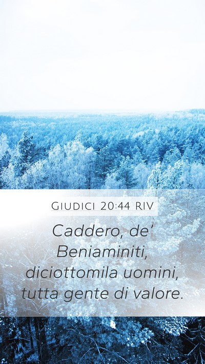 Giudici 20:44 RIV Mobile Phone Wallpaper - Caddero, de’ Beniaminiti, diciottomila uomini, - Mobile Bible Verse Wallpaper