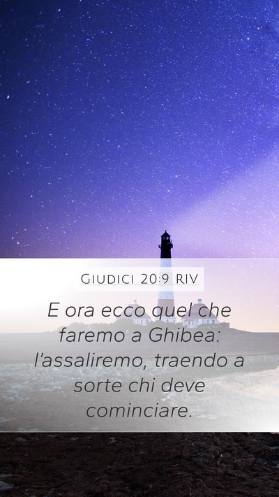 Giudici 20:9 RIV Bible Verse Image