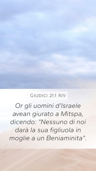 Giudici 21:1 RIV Bible Verse Image