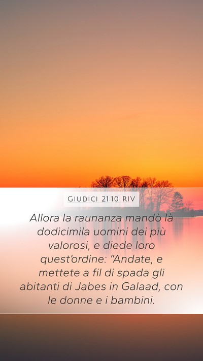 Giudici 21:10 RIV Bible Verse Image