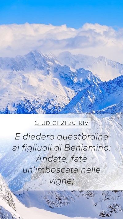 Giudici 21:20 RIV Mobile Phone Wallpaper - E diedero quest’ordine ai figliuoli di - Mobile Bible Verse Wallpaper