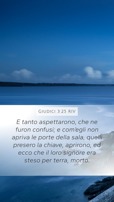 Giudici 3:25 RIV Mobile Phone Wallpaper - E tanto aspettarono, che ne furon confusi; e - Mobile Bible Verse Wallpaper
