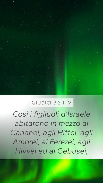 Giudici 3:5 RIV Bible Verse Image