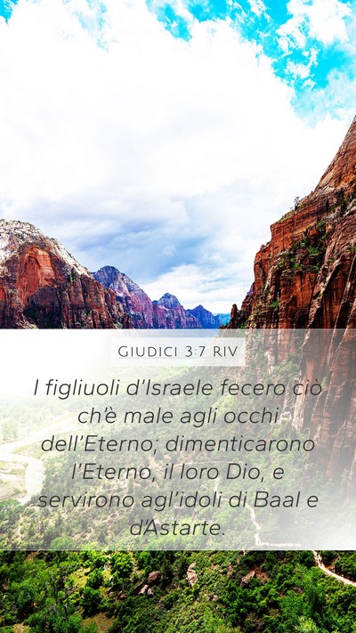 Giudici 3:7 RIV Bible Verse Image