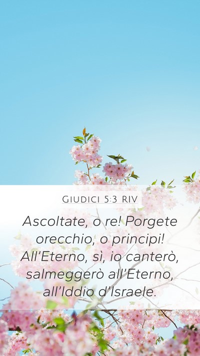 Giudici 5:3 RIV Bible Verse Image