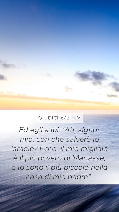 Giudici 6:15 RIV Bible Verse Image
