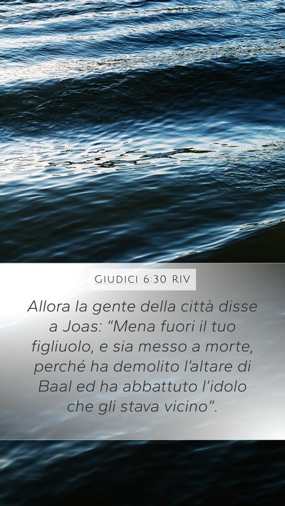 Giudici 6:30 RIV Mobile Phone Wallpaper - Allora la gente della città disse a Joas: - Mobile Bible Verse Wallpaper