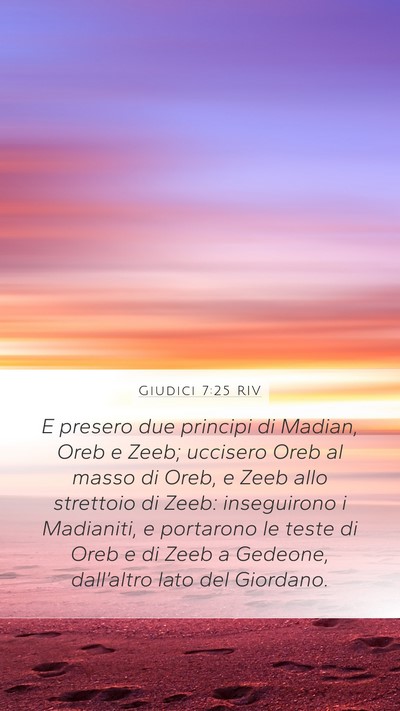 Giudici 7:25 RIV Mobile Phone Wallpaper - E presero due principi di Madian, Oreb e Zeeb; - Mobile Bible Verse Wallpaper