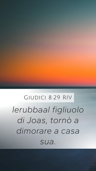 Giudici 8:29 RIV Bible Verse Image
