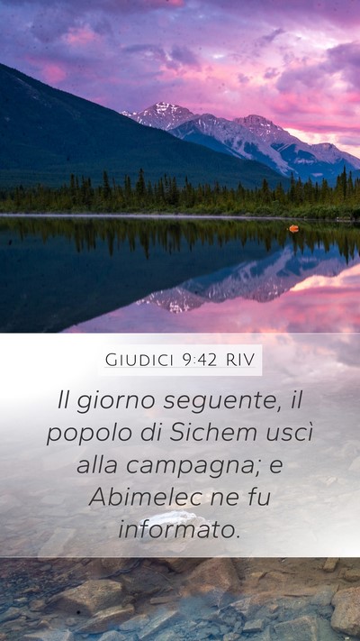 Giudici 9:42 RIV Mobile Phone Wallpaper - Il giorno seguente, il popolo di Sichem uscì - Mobile Bible Verse Wallpaper