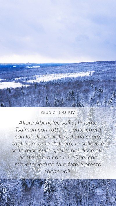 Giudici 9:48 RIV Bible Verse Image