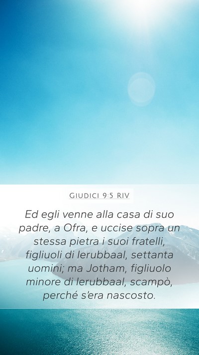 Giudici 9:5 RIV Bible Verse Image