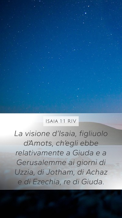 Isaia 1:1 RIV Bible Verse Image