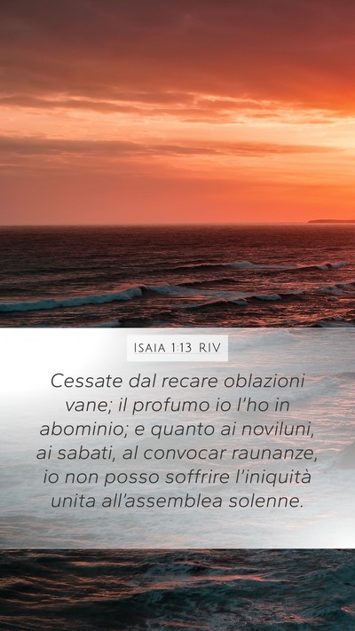 Isaia 1:13 RIV Bible Verse Image