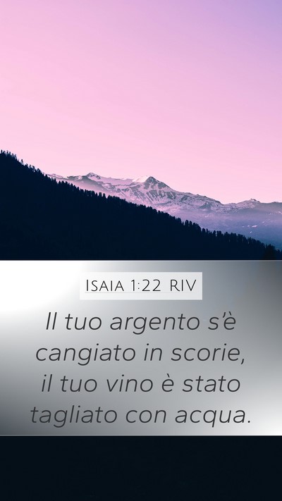 Isaia 1:22 RIV Bible Verse Image