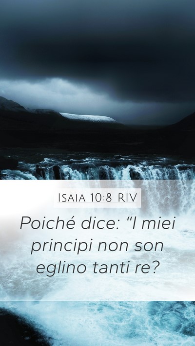 Isaia 10:8 RIV Bible Verse Image