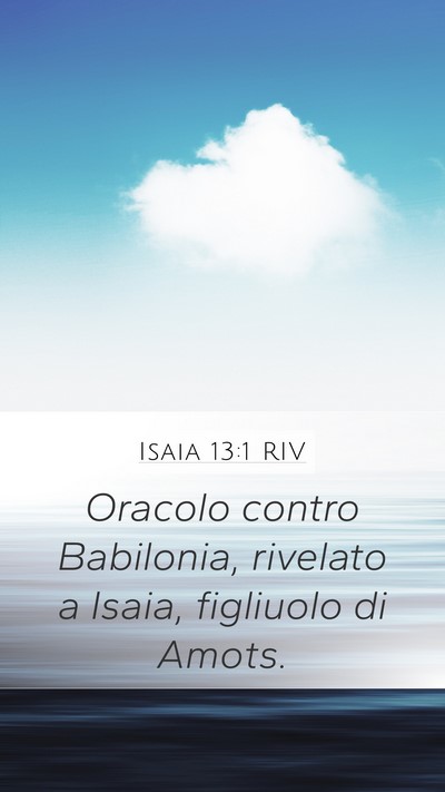 Isaia 13:1 RIV Bible Verse Image