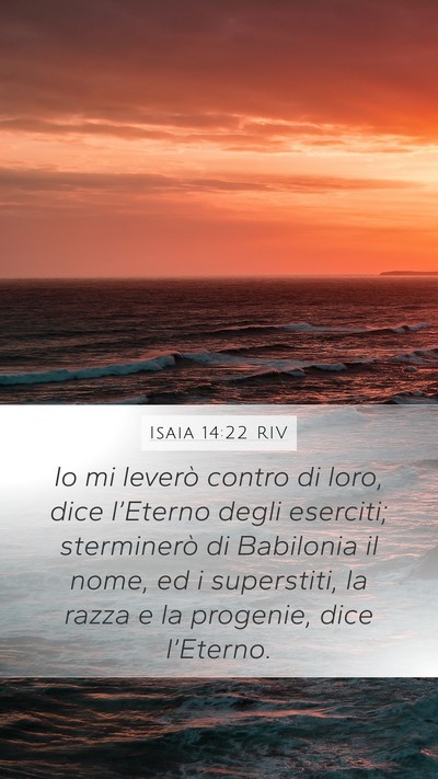 Isaia 14:22 RIV Bible Verse Image