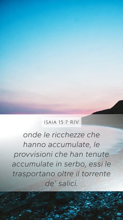 Isaia 15:7 RIV Bible Verse Image