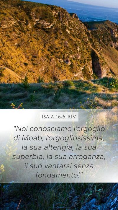 Isaia 16:6 RIV Bible Verse Image