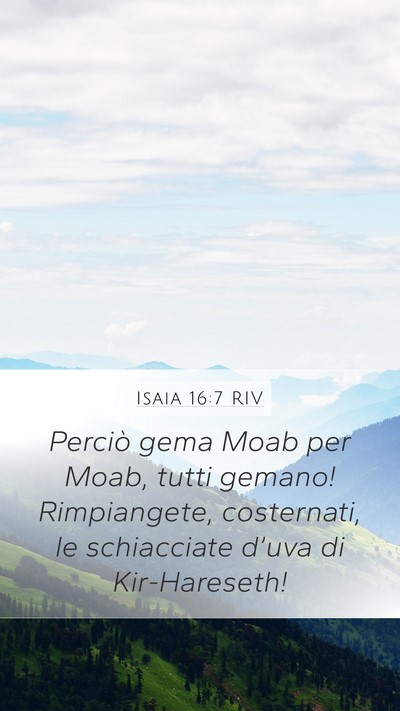 Isaia 16:7 RIV Bible Verse Image