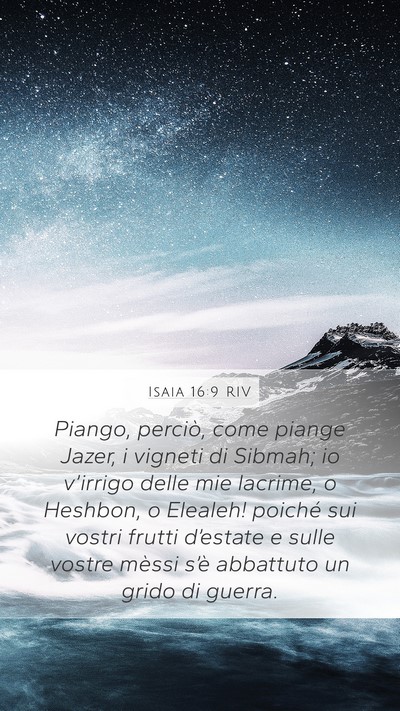 Isaia 16:9 RIV Bible Verse Image