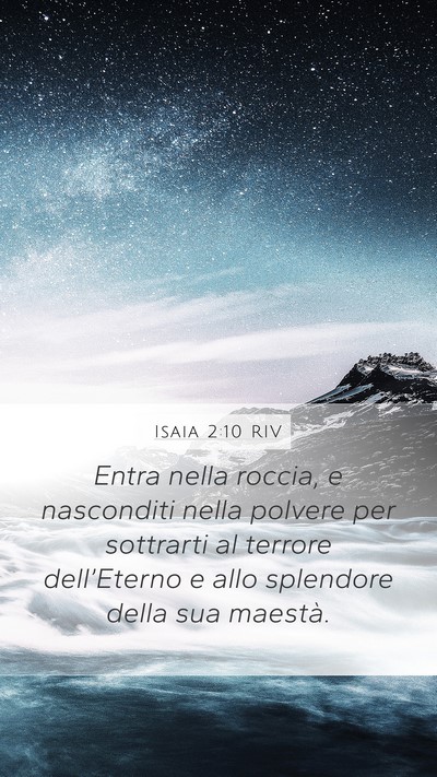 Isaia 2:10 RIV Bible Verse Image