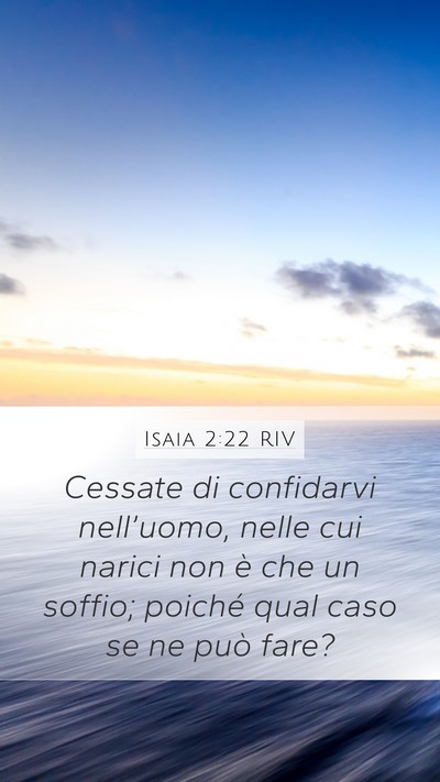 Isaia 2:22 RIV Bible Verse Image