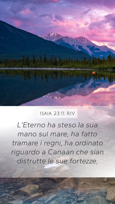 Isaia 23:11 RIV Bible Verse Image