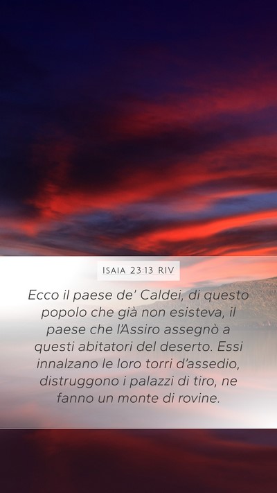 Isaia 23:13 RIV Bible Verse Image