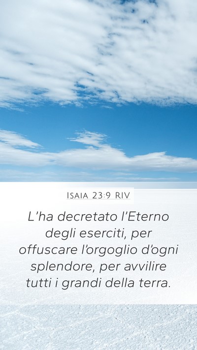 Isaia 23:9 RIV Bible Verse Image