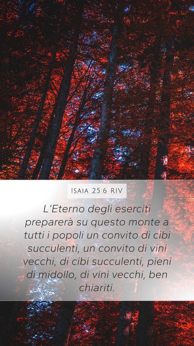 Isaia 25:6 RIV Bible Verse Image