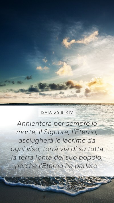 Isaia 25:8 RIV Bible Verse Image