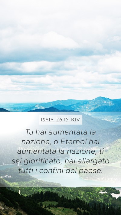 Isaia 26:15 RIV Bible Verse Image