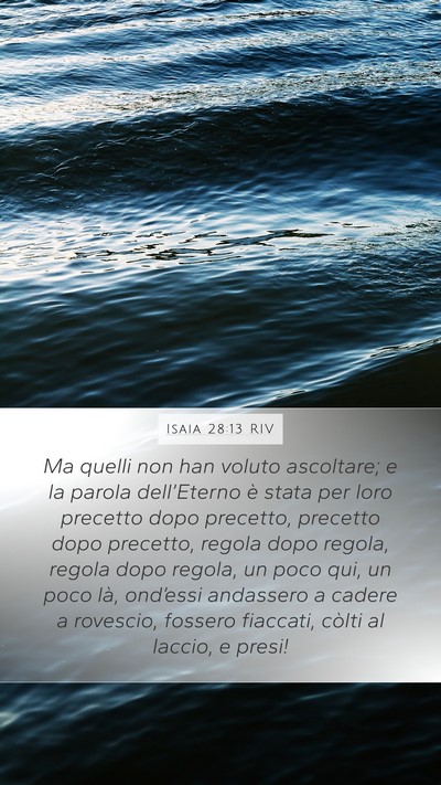 Isaia 28:13 RIV Bible Verse Image
