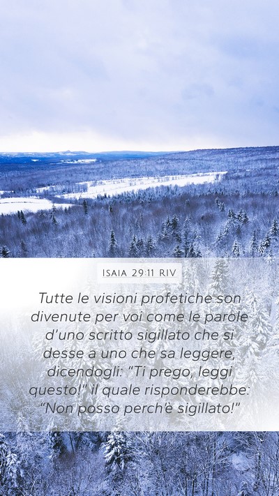 Isaia 29:11 RIV Bible Verse Image
