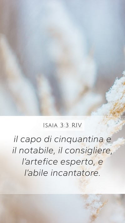 Isaia 3:3 RIV Bible Verse Image