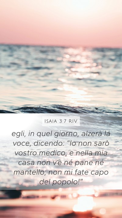 Isaia 3:7 RIV Bible Verse Image
