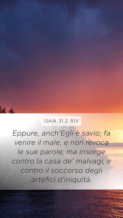 Isaia 31:2 RIV Bible Verse Image