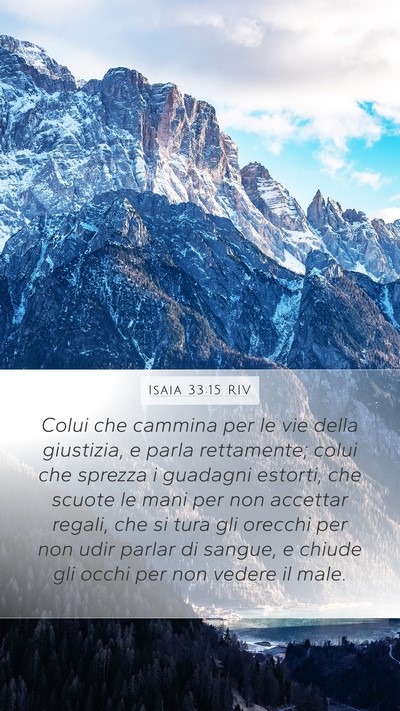 Isaia 33:15 RIV Bible Verse Image
