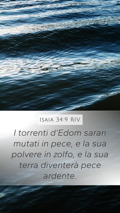 Isaia 34:9 RIV Bible Verse Image