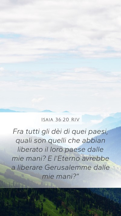 Isaia 36:20 RIV Bible Verse Image