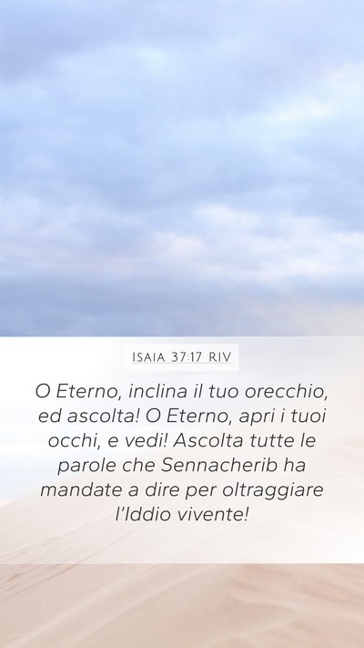 Isaia 37:17 RIV Bible Verse Image