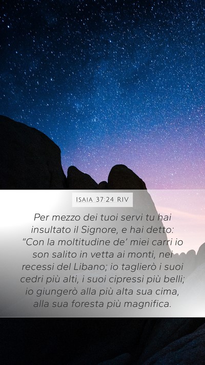 Isaia 37:24 RIV Bible Verse Image