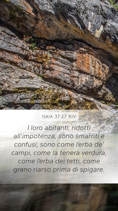 Isaia 37:27 RIV Bible Verse Image
