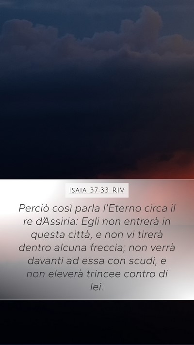Isaia 37:33 RIV Bible Verse Image