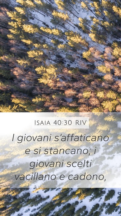 Isaia 40:30 RIV Bible Verse Image