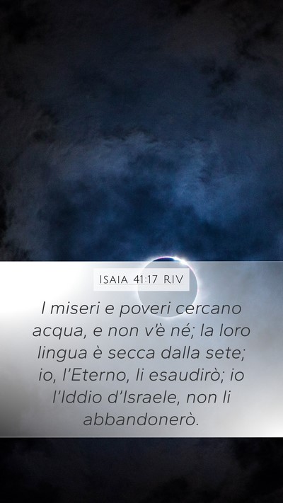 Isaia 41:17 RIV Bible Verse Image