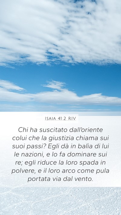 Isaia 41:2 RIV Bible Verse Image