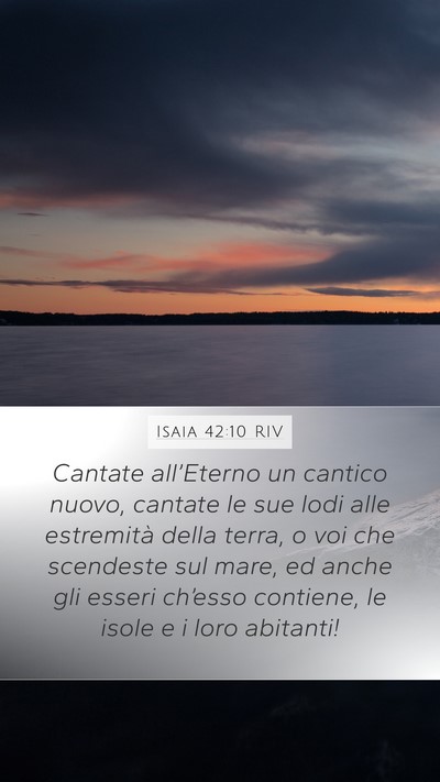 Isaia 42:10 RIV Bible Verse Image